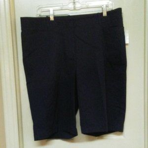 NWT Talbots Black Bermuda Shorts